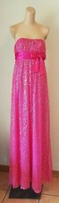 FAVIANA COUTURE Long Pink Sequin Tulle Strapless Gown Prom Dress Formal Size 2