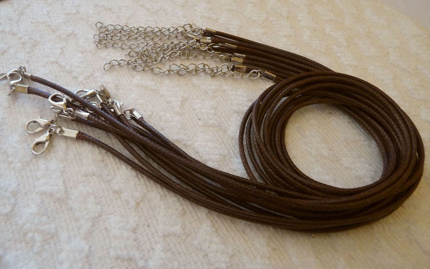 4pcs Waxed Cord Necklace Adjustable Finished 1.5mm Nylon String Rope Clasp Chain eBay