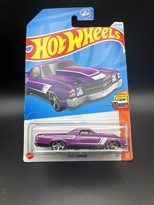 2024 Hot Wheels '71 Chevy El Camino (purple) #132 SUPER CUSTOM WHEEL SWAP by AEB