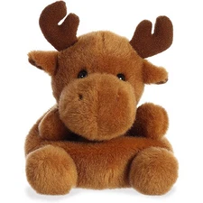 Aurora World Plush - Palm Pals - CINNAMON MOOSE (5 inch) - Stuffed Animal Toy