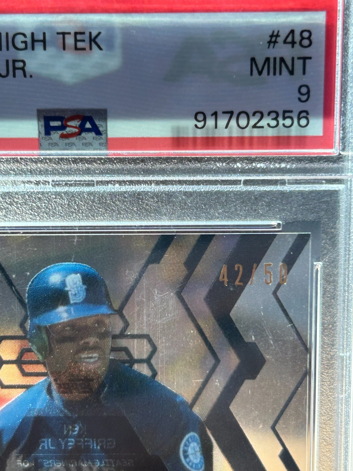 2019 KEN GRIFFEY JR Topps High Tek BLACK  #48 🔥SP #Ed /50 PSA 9 POP 2  Rare one view 3