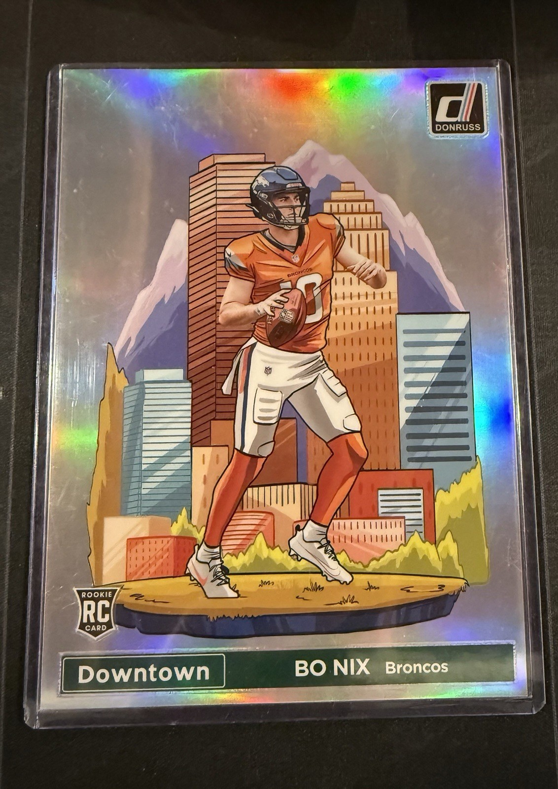 2024 Panini Donruss Bo Nix Rookie (RC) Jumbo Downtown #19 Broncos 🔥