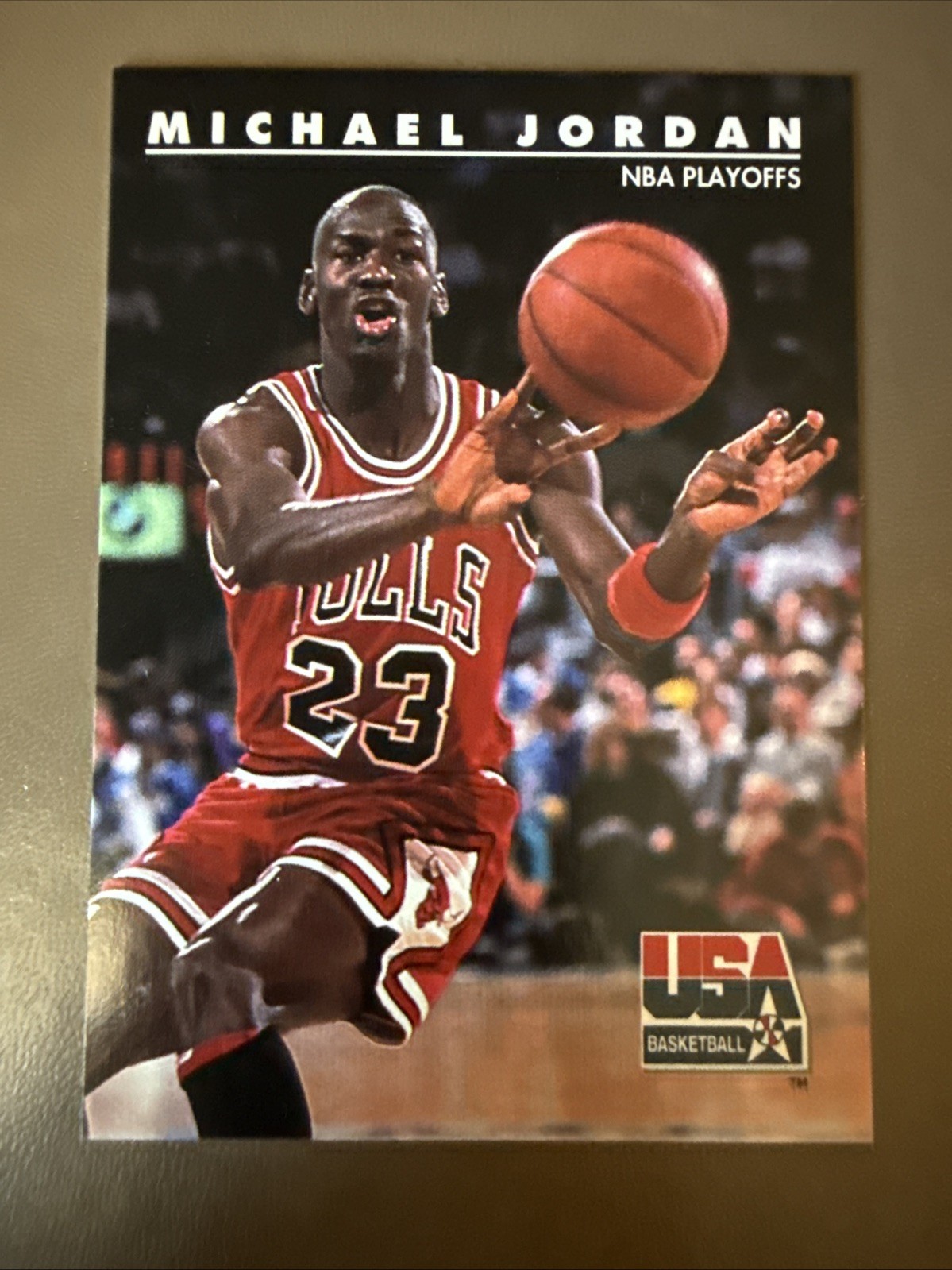1992 SkyBox USA Basketball Michael Jordan #42 NBA Playoffs Chicago Bulls