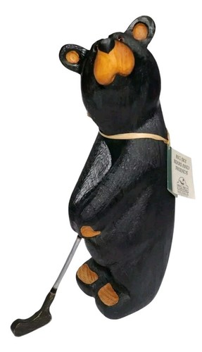 Big Sky Bears Bear 20" Arnold Golfer Hand Carved Wood Artist Jeff Fleming Golf - Bild 4 von 21