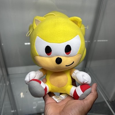 8'' Super Sonic The Hedgehog Chibi Sitting Pose Plush Doll Sega Great Eastern