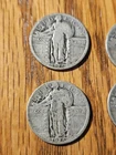 Lot of 14 Standing Liberty Quarters 90% Silver circulated - 1925-1930