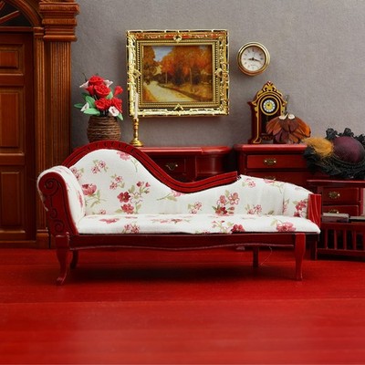 Dollhouse Miniatures 1/12  Vintage Furniture Chaise Longue Accessories Store