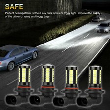 9005 9006 K White LED Bulb Kit High And Low Beam 5630 33SMD Fog Light