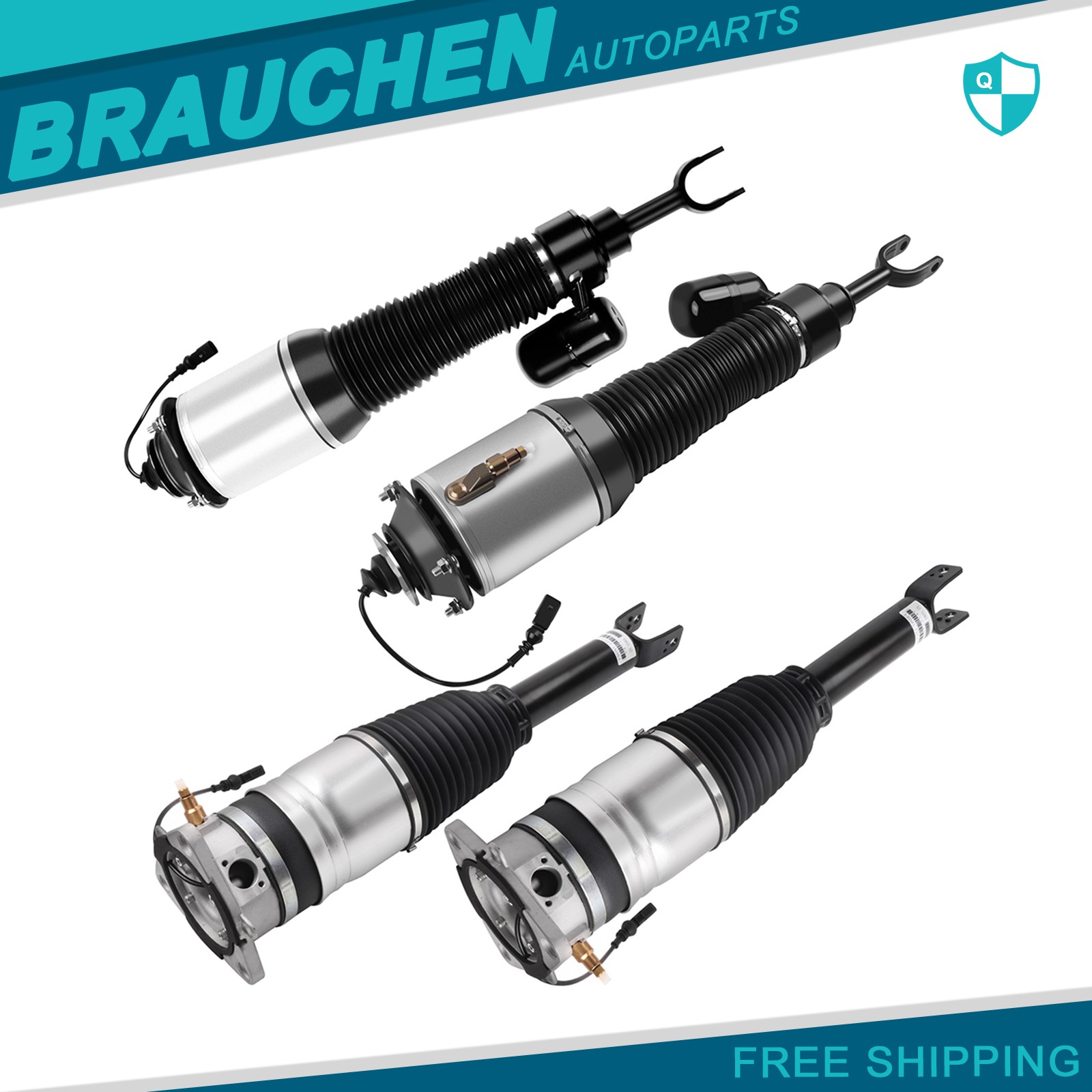 4 Air Suspension Shock Strut Assembly For Bentley Continental Flying Spur GT GTC