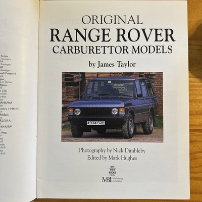 Original Range Rover Carburettor Models Copyright 1999