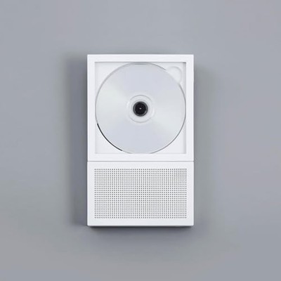 km5 Instant Disk Audio CP2 Portable Wall Mount CD Player Bluetooth White New