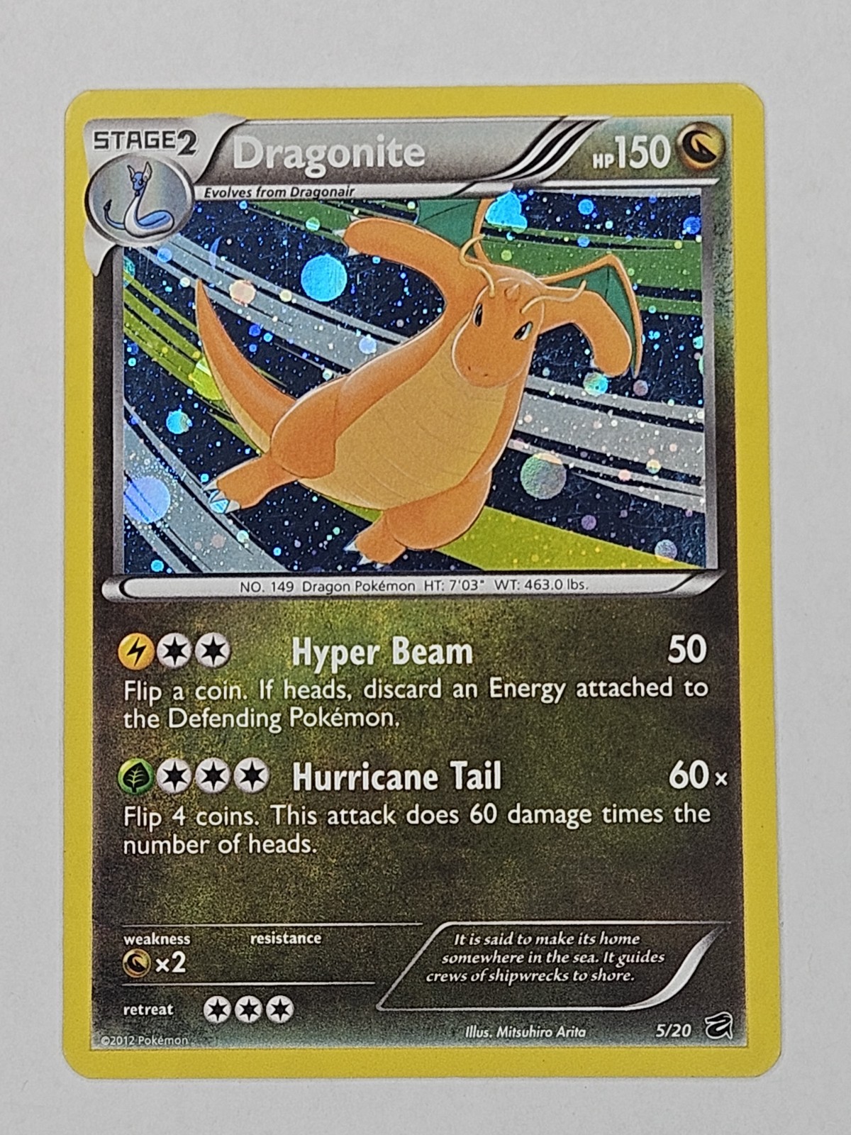 2012 Pokémon Dragonite 5/20 Dragon Vault Cosmic Holo Rare NM- Free Shipping 