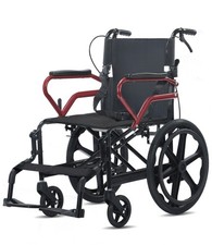 Lightweight Folding Wheelchair 18" Solid TiresDual Handbrakes  Seatbelt