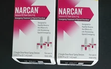 NEW 2 Box NARCAN Emergency Nasal Spray (Each Box 2 Single-Dose 4mg) Exp 2028