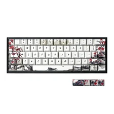 Custom Keycap Set Keycaps 60 Percent,Plum Blossom Key caps PBT Dye-Sublimatio...
