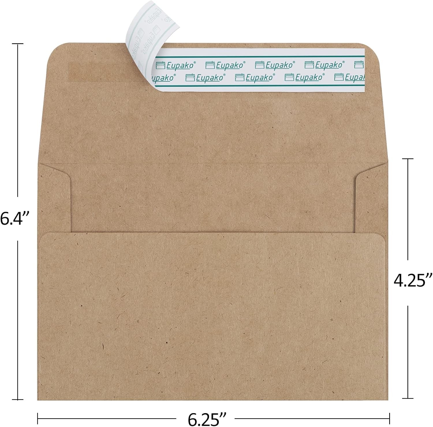 Eupako A4 Brown Photo Envelopes 4x6, 100 Pack (4.25x6.25 Inches), 