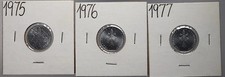 Vatican City 1 Lira  1975, 1976, & 1977;  Aluminium Coins (3)  - Unc