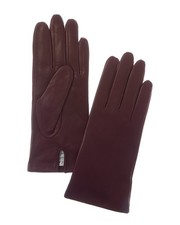 Sofiacashmere Classic Cashmere-Lined Nappa Leather Gloves Women's