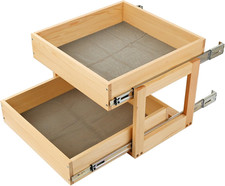 Pull Out Kitchen Drawer Cabinet organizer, 2 Tier 20"W 21"D 16"H -2 Tier,Soft Cl