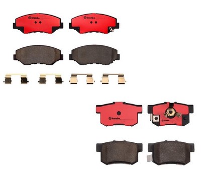Front and Rear Brembo NAO Ceramic Brake Pad Set Kit For Honda CR-V FWD 2012-2016