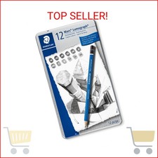 STAEDTLER Mars Lumograph Art Drawing Pencils 12-Pack   Sustainable, Break-Resi