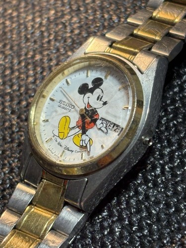 Vintage Seiko Mickey Mouse Women’s Watch Disney For Parts/Repair - Picture 12 of 14