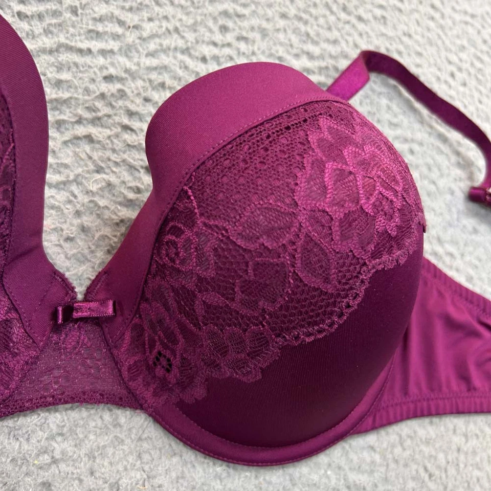 Sujetador Maidenform 36DD Sujetador Push Up 05757 Auto Expresiones Push-Up Demi Floral Encaje Foto 3 de 4