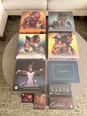 Coalitions 4-Board Games Phalanx Complete Expansion Deluxe Set w Miniatures (Y1)