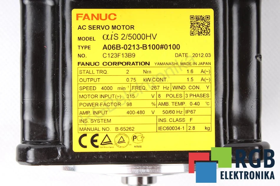 A06B-0213-B100#0100 FANUC - Reconditionné - Garantie 12 mois