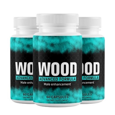 (3 Pack) Wood Pills for Men, Premium Formula for Male Enhancement & Performance