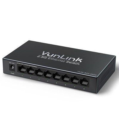 8-Port 2.5G Unmanaged Ethernet Switch, Multi-Gigabit 2.5GbE Network Switch, 8...