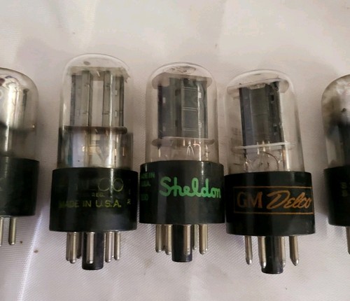 LOT OF 5 PHILCO, MAGNAVOX,GM DELCO, SHELDON 6SN7GTA 6SN7GT - Picture 3 of 8