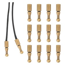 12 Stück Bolo Tie Spitzen  Endkappen Lange Kordelenden Aus Legierung 7670