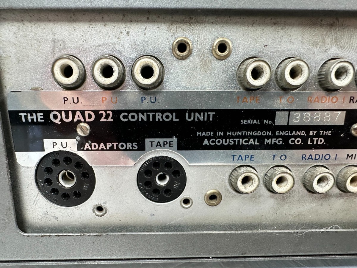 The Quad II 22 Control Unit Preamplifier Audiophile 1960's Vintage