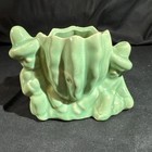 Antique McCoy Cactus Cowboys Planter Mint Green Vintage 3-1/4" Tall