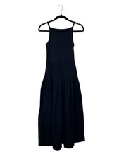 J. Crew Women's Pintuck Mix Sleeveless Flowy Dress in Navy Sz XXS NWT
