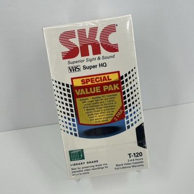 SKC Super HQ Library & Maxplay Grade T-120 Sealed VHS NOS