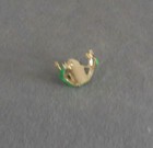 New Goldtone Open Adjustable Band Green Enamel Frog Ring Base Size 9 — photo 10