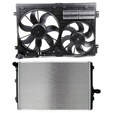 Cooling Fan & 2822 Radiator Kit For 2006-2008 Audi A3 Volkswagen Passat