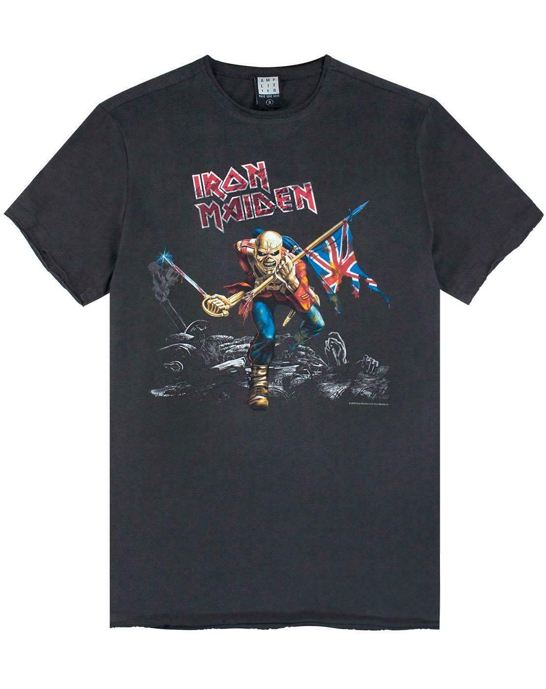 Amplified Clothing Iron Maiden - Trooper Print Männer Klein Kurzärmeliges T-Shir