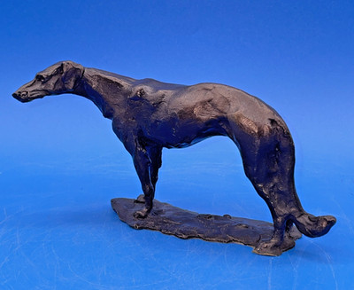 ANTIQUE FRENCH BRONZE OF A BORZOI DOG BY PIERRE FELIX FIX-MASSEAU