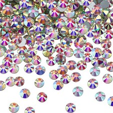SS20 AB Crystal Diamond Rhinestones Flat Back Round Small, crystal