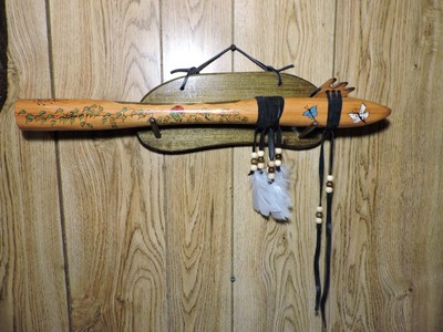 Hand Carved Native American Style Shortened Cherry Butterfly Love Flute ~ F#