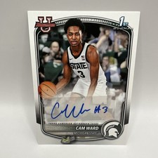 2025-26 Topps Bowman Basketball Cam Ward 1st Paper Base Auto #PA-CW