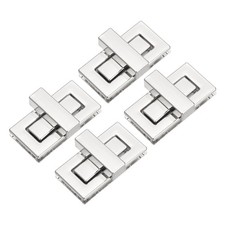 4 Pcs Twist Turn Lock Clasp 1.73 x 0.87 Inches, Silver for DIY Bag