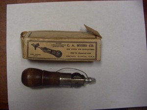 Vintage C. A. Myers Co. Combination Sewing Awl Complete with Box & Instructions 