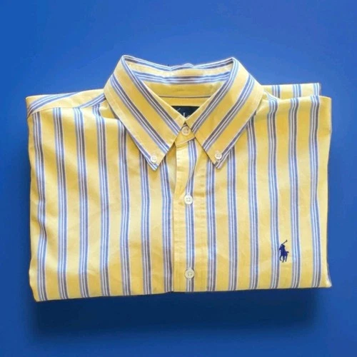 Polo Ralph Lauren Custom Fit Striped Shirt — Men’s Large