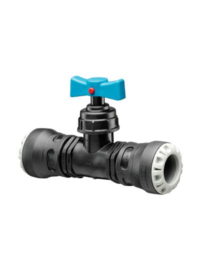 Plasson 25 x 22mm MDPE Pushfit Stop Tap for Copper PEX and Polybutylene Pipes - Image 5