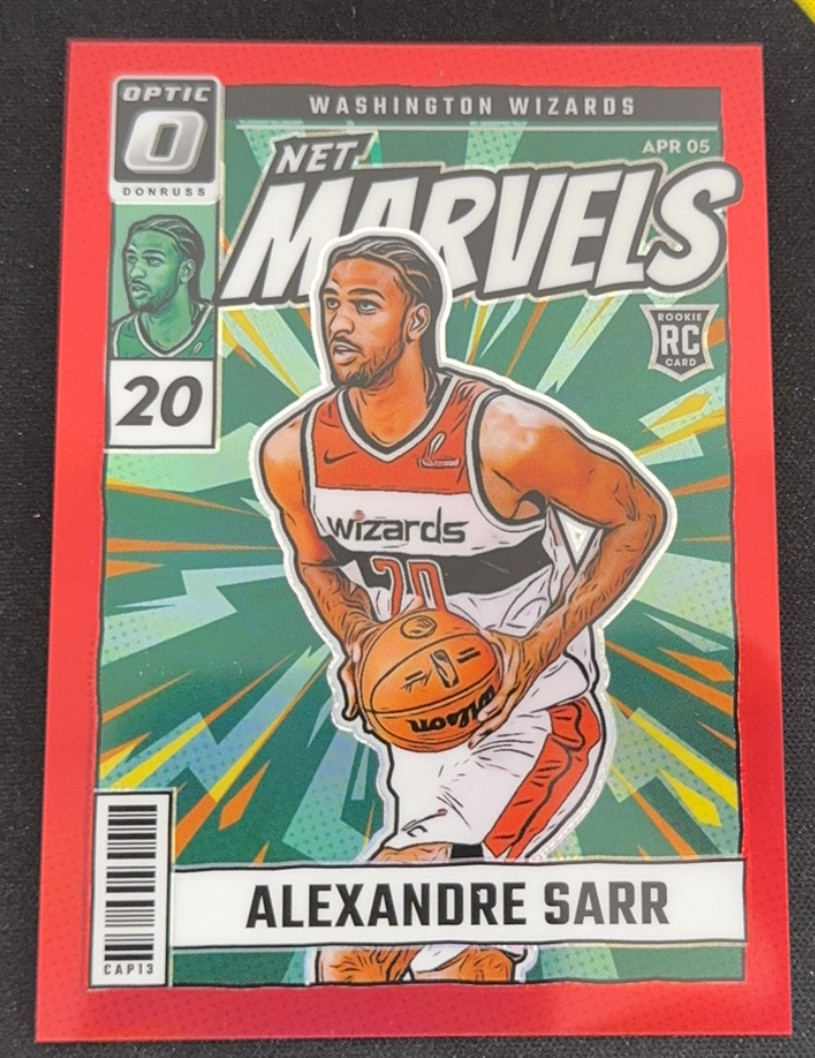 Alexandre Sarr 2024-25 Panini Donruss Optic 98/99 Red Net Marvels RC #7