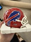 Marv Levy Signed Bills Throwback Mini Helmet Inscribed "HOF '01"